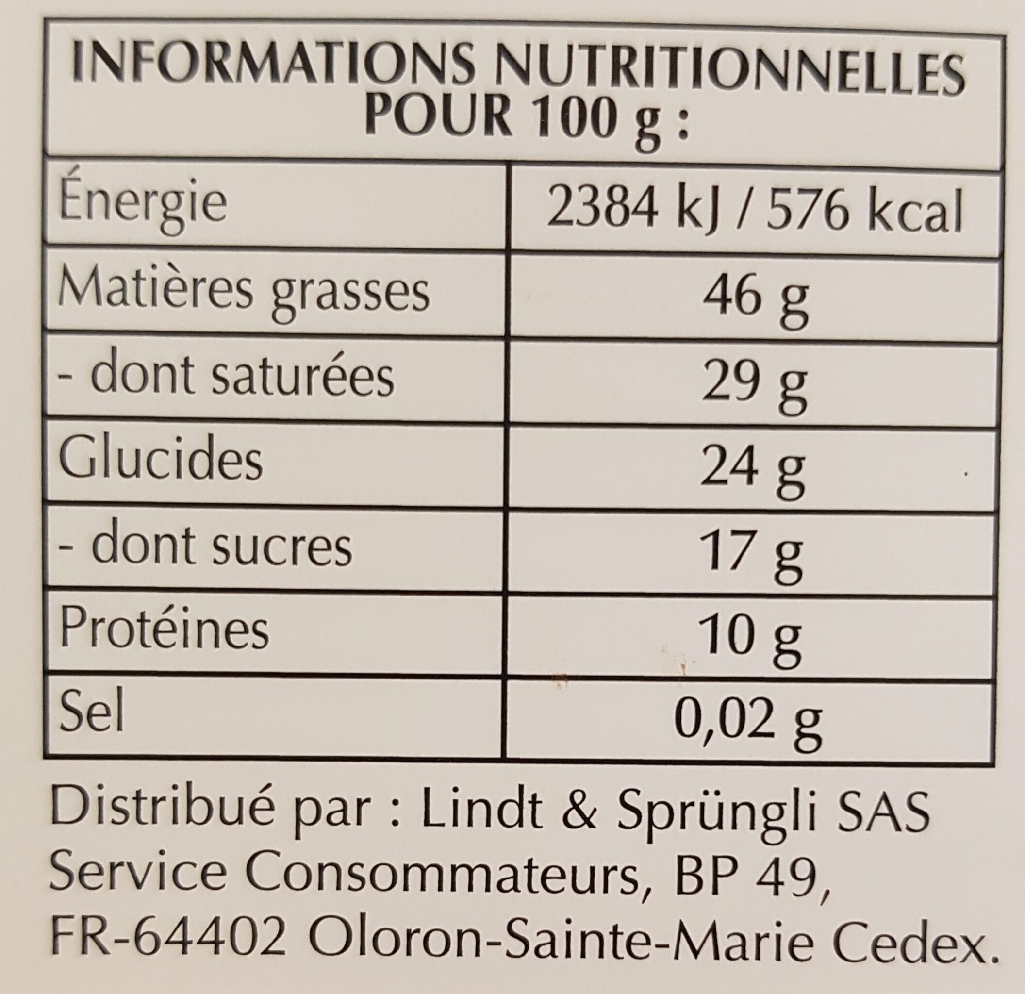Lindt EXCELLENCE NOIR VOLUPTUEUX