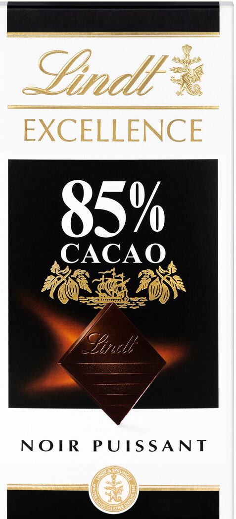Lindt Excellence 85% Cacao Chocolat Noir Puissant Lindt % Lindt