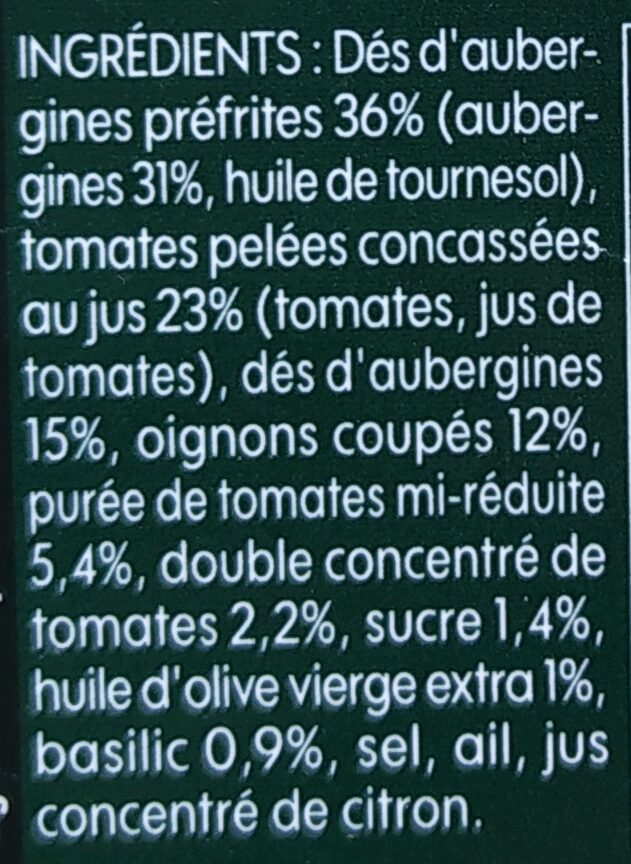 Cassegrain Aubergines cuisinées à la provençale