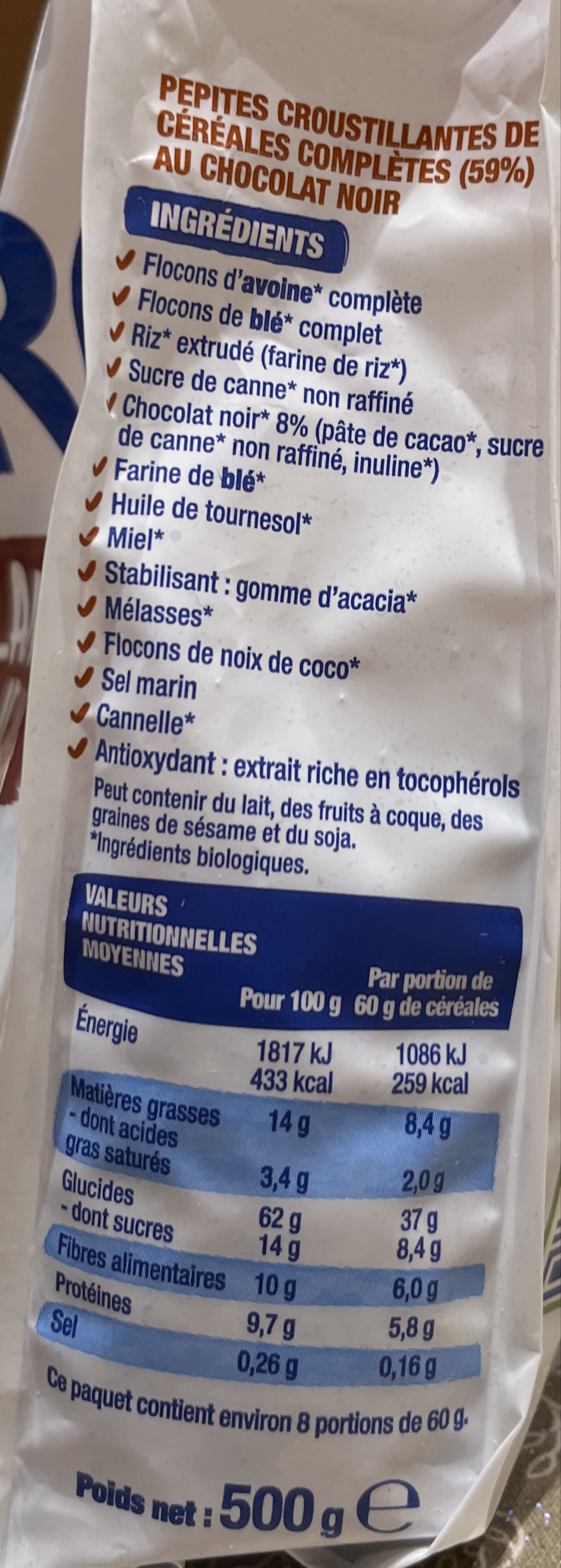Bjorg Croustillant Chocolat