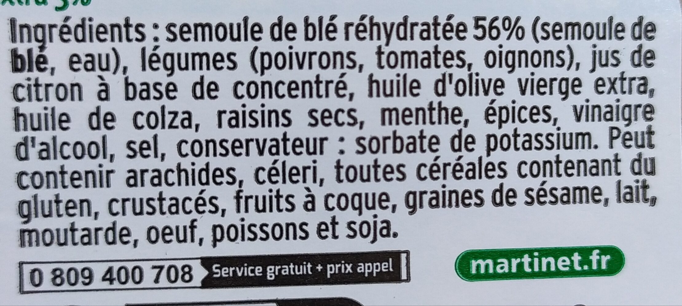 Pierre Martinet Mon Taboulé Oriental à l'huile d'olive vierge extra