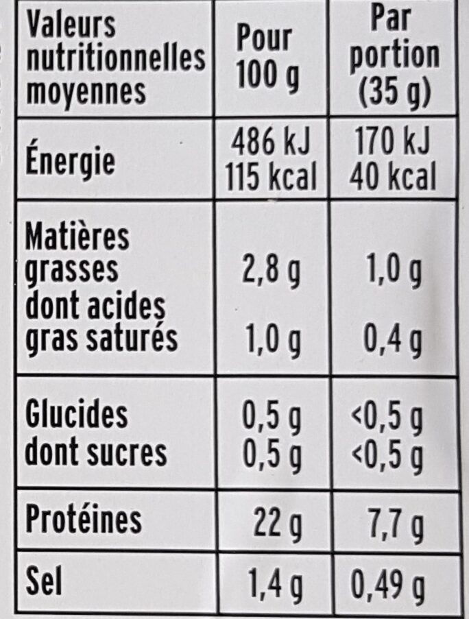 Fleury Michon Le Supérieur -25% de Sel - Conservation sans Nitrite
