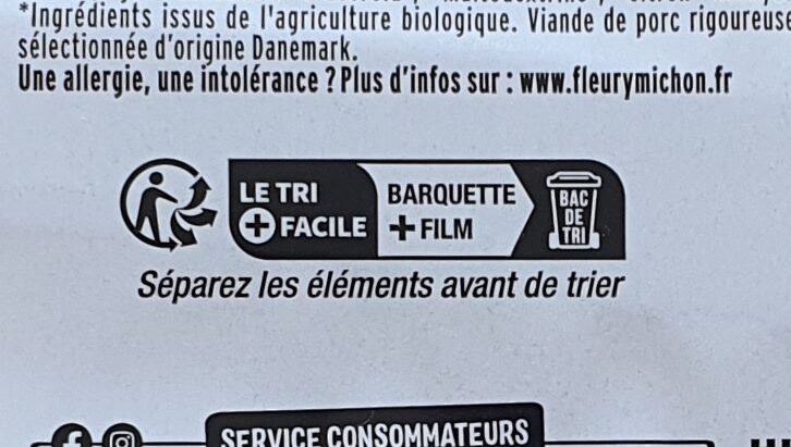 Fleury Michon Jambon Simplement Bio - Conservation sans nitrite