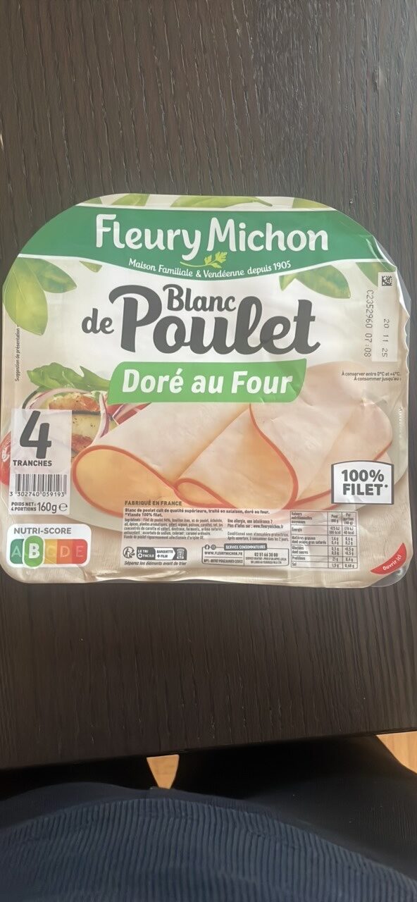 Fleury Michon Blanc de Poulet Doré au Four