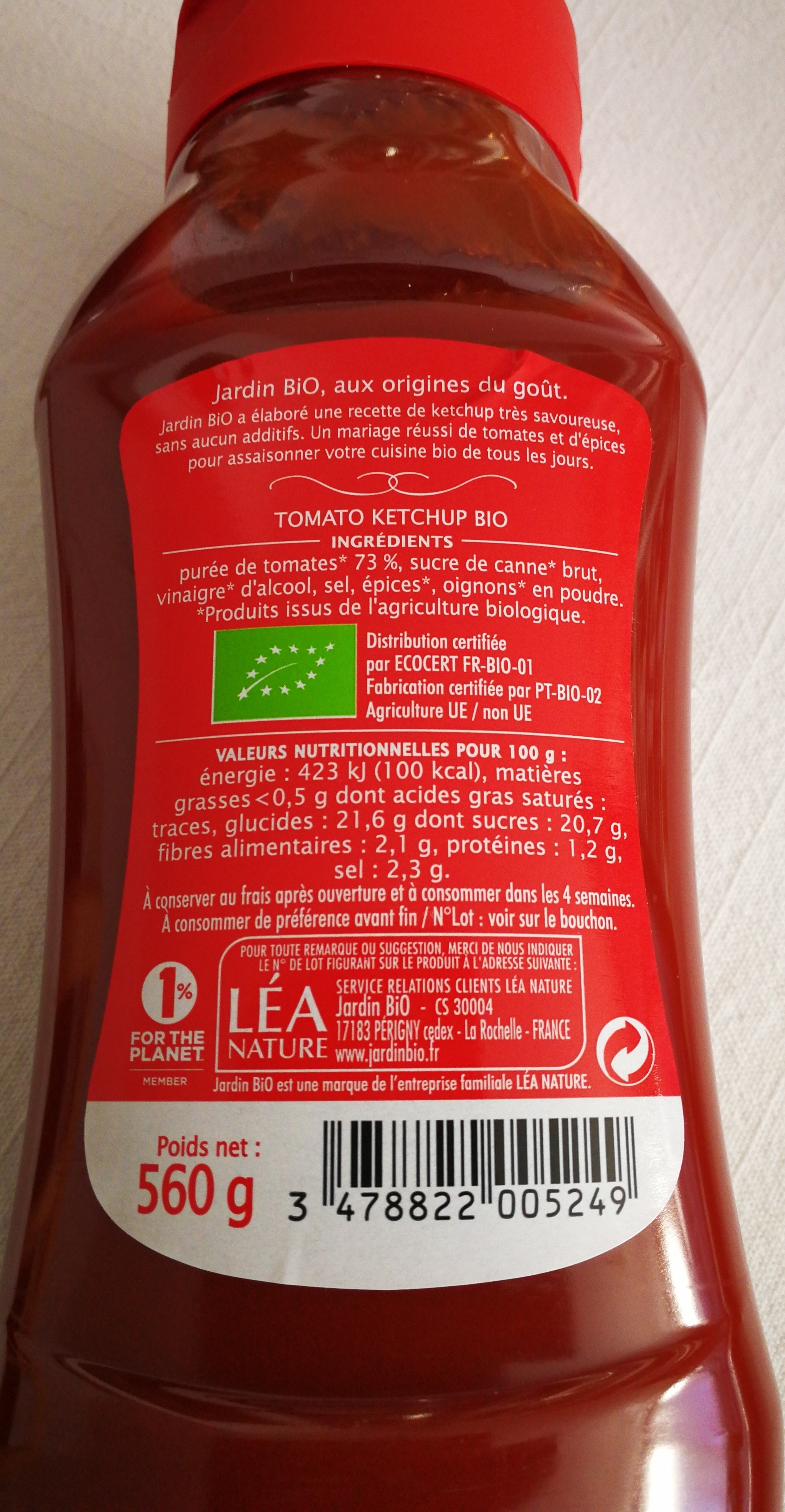 Jardin bio Ketchup