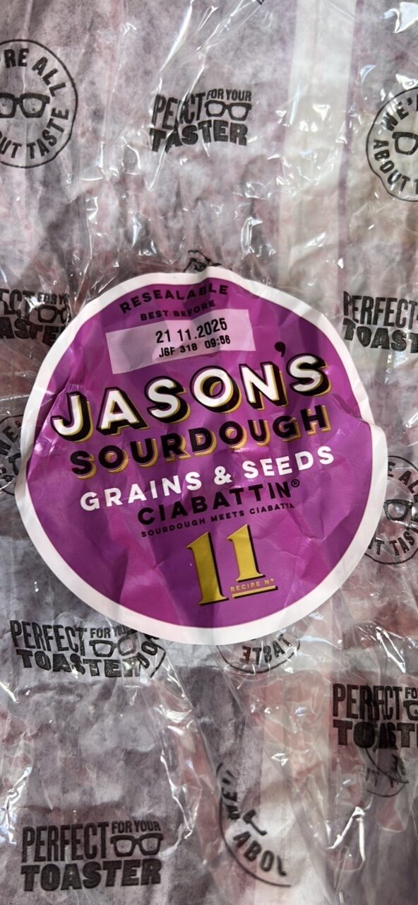 Jason's Sliced White Sourdough Bread with Grains & Seeds