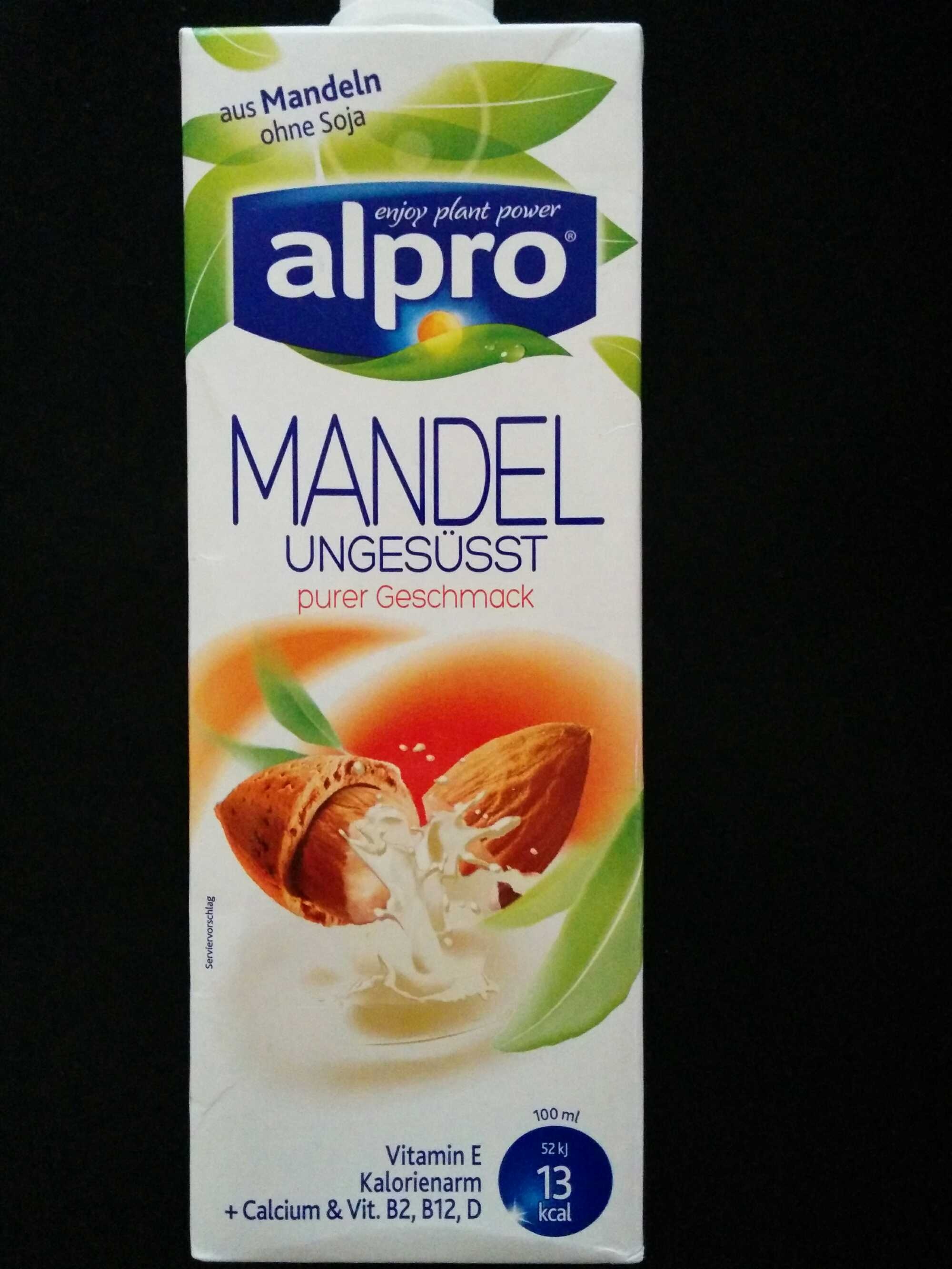 alpro OHNE ZUCKER MANDEL