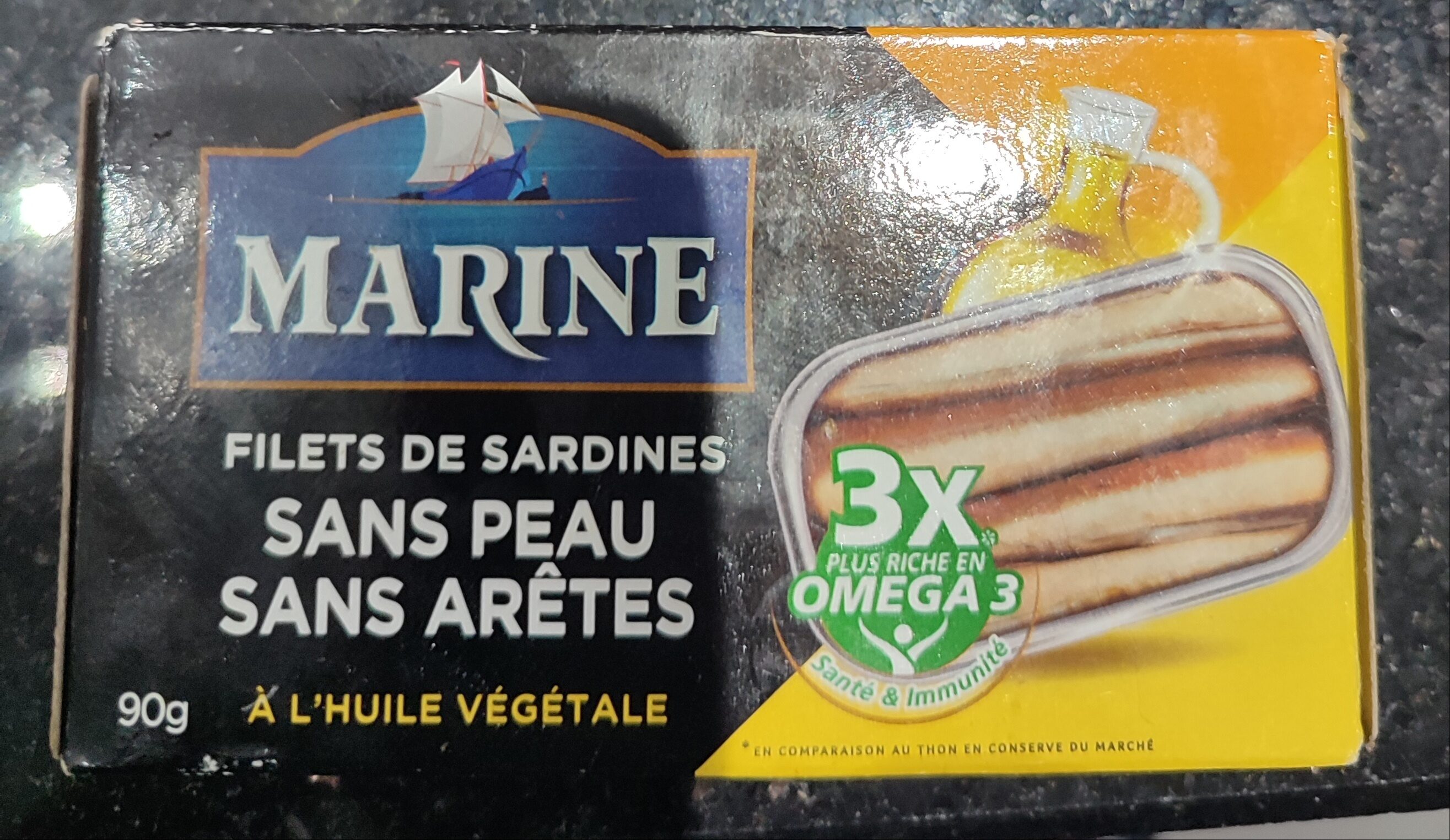 Marine filets de sardines sans peau sans arêtes à l'huile végétale