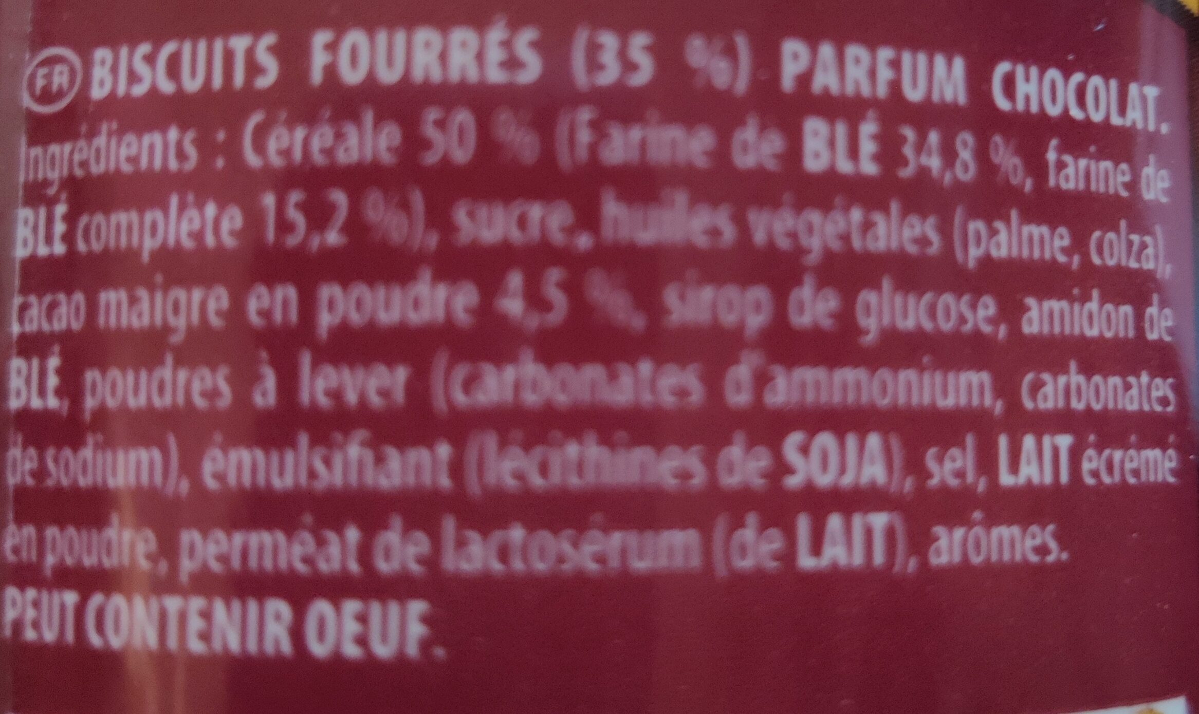 Mondelez Prince Goût Chocolat au Blé Complet