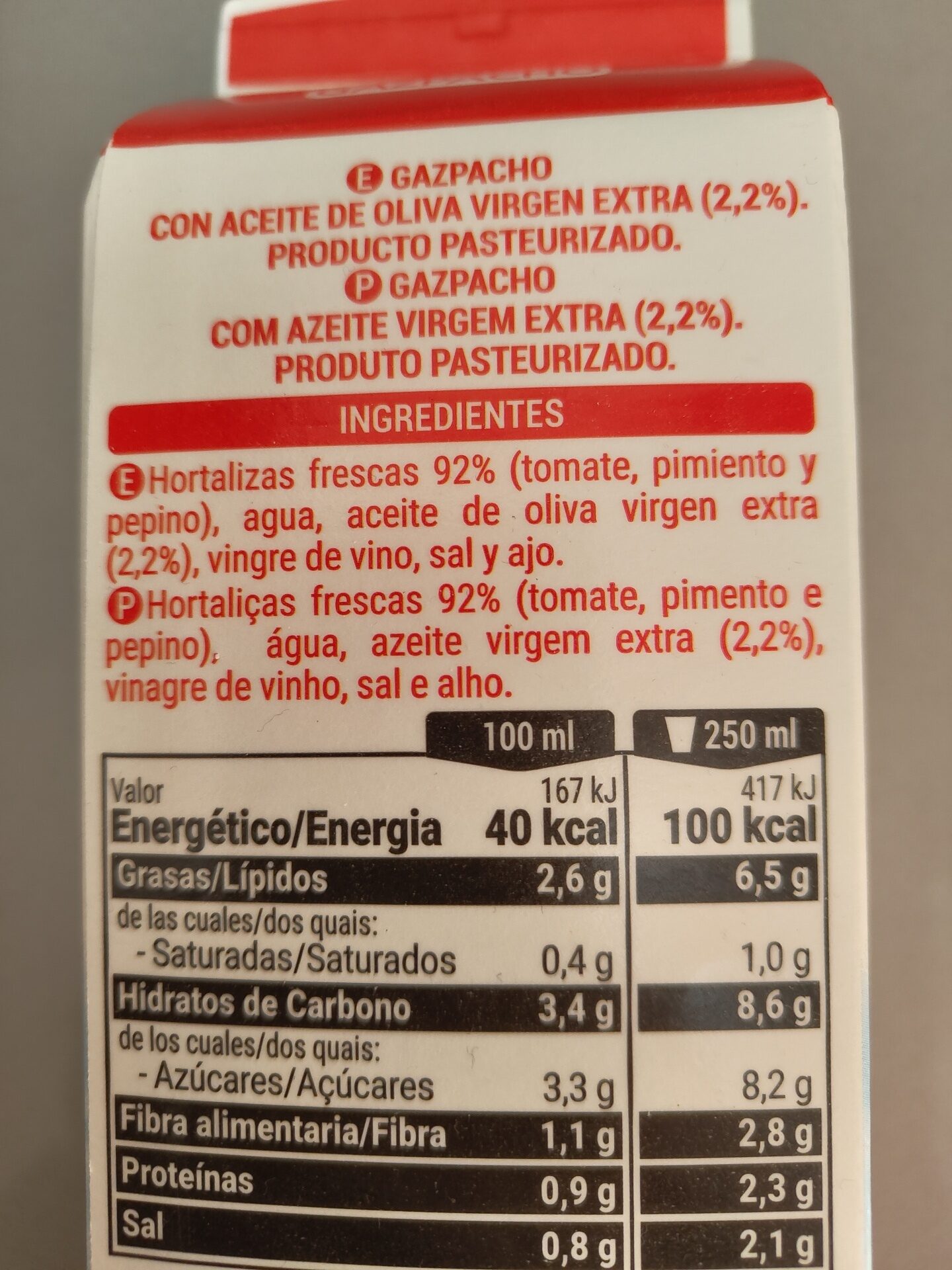 Hacendado Gazpacho Tradicional