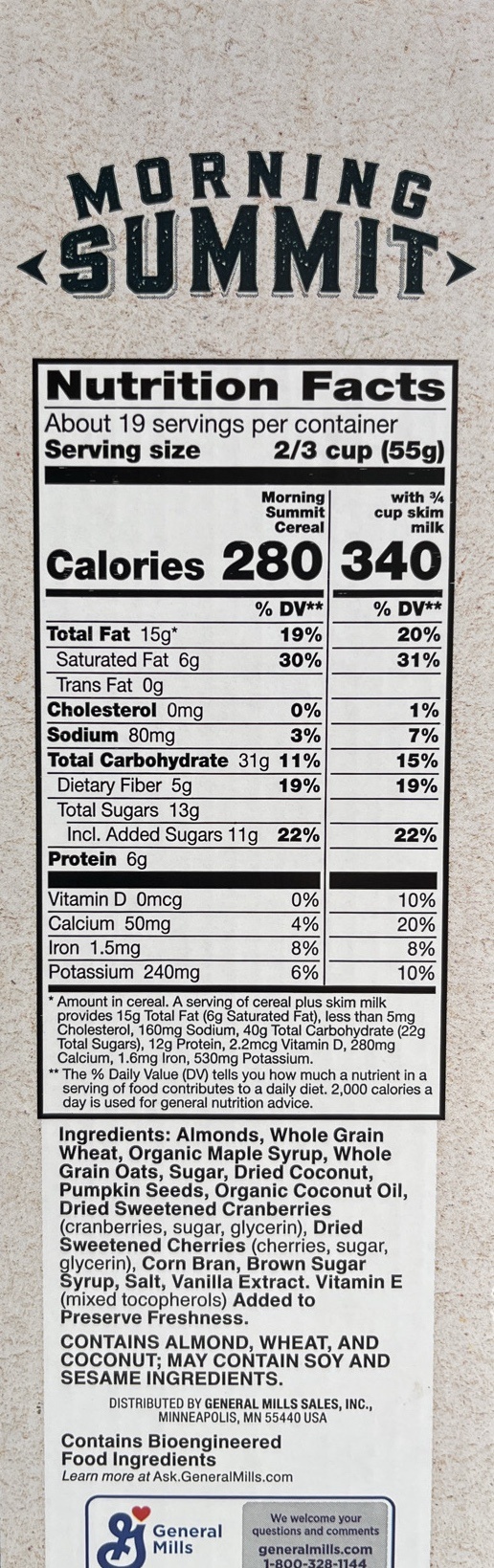 Morning Summit Lightly Sweetened Maple Berry Blend Cereal