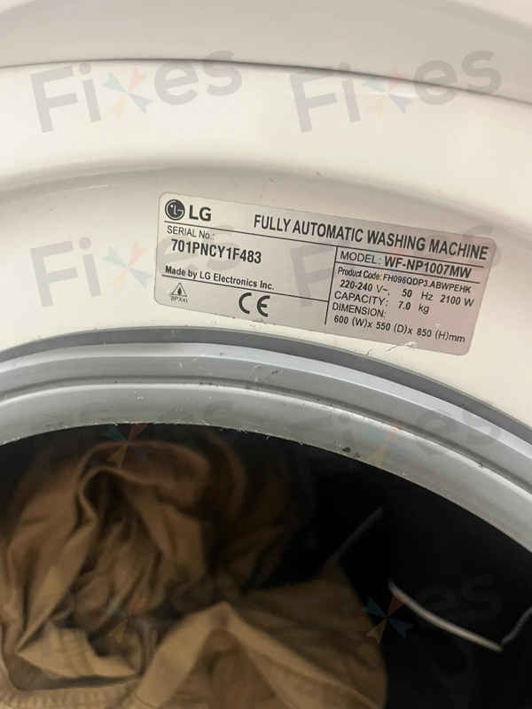 門鉸斷裂🚪LG前置式洗衣機 WFNP1007MW