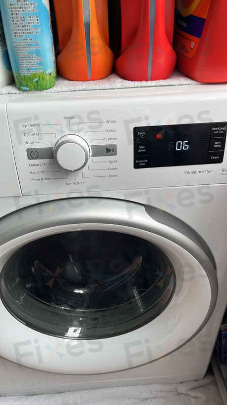 出現故障碼F06,鎖門感應問題🔐Whirlpool惠而浦前置式洗衣機 CFCR80221