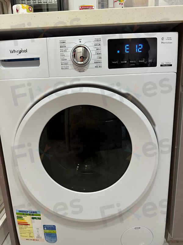 排水困難，出故障碼E12🚿Whirlpool惠而浦前置式洗衣機 FRAL80411
