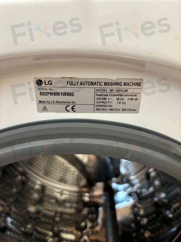 出現故障碼0E💡LG前置式洗衣機 WF1207C4W