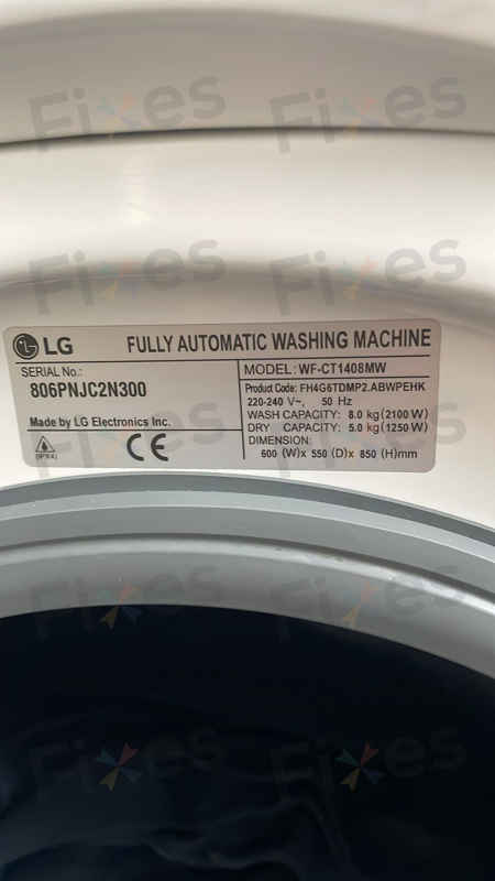 出現故障碼0E💧LG前置式洗衣機 WFCT1408MW