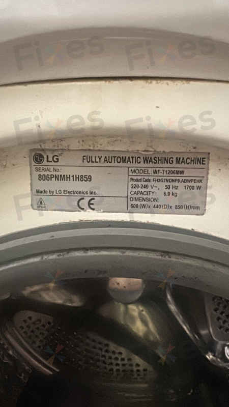 客人焦慮當場見證,師傅更換排水泵挽救這部LG WFT系列洗衣機0E疑難🌊