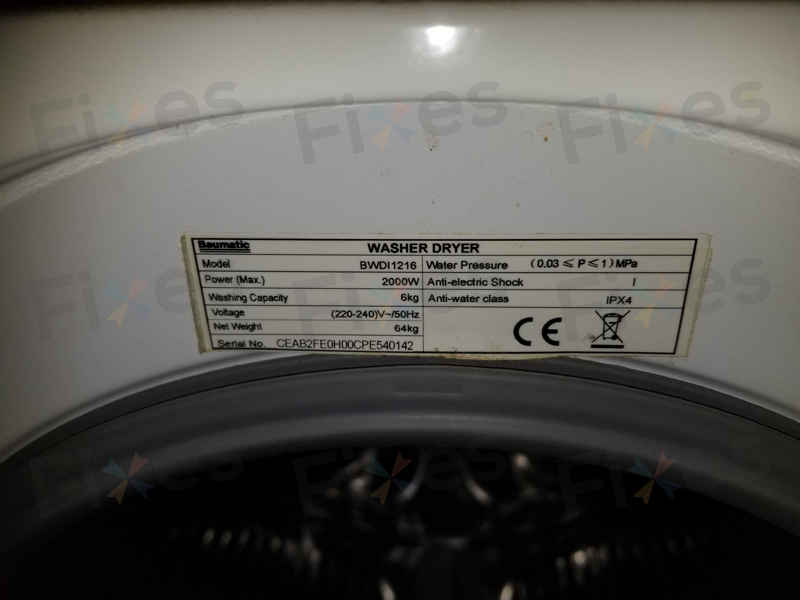 出現故障碼Err2🔒Baumatic前置式二合一洗衣機 BWDI1216