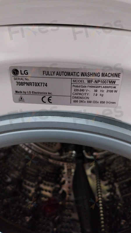 dE錯誤碼閃爍，這部LG WFNP系列洗衣機門鎖問題現場還原🧩