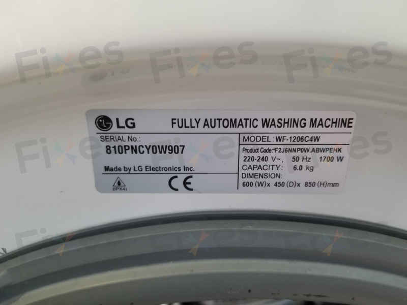 出現故障碼DE2🚫LG前置式洗衣機 WF1206C4W