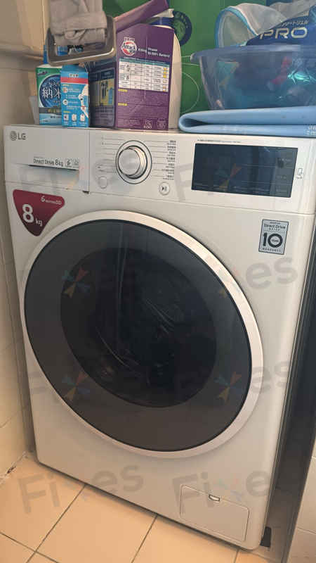 為何這部LG WF系列洗衣機dE2故障碼反覆出現?更換門鎖掣後終於穩定運作 ✅