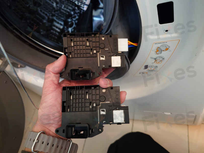 為何這部LG WF系列洗衣機dE2故障碼反覆出現?更換門鎖掣後終於穩定運作 ✅