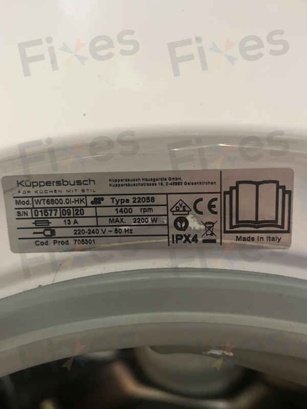 這部Kuppersbusch洗衣機E01漏水警報,洗重被單竟讓水位感應管鬆脫💧