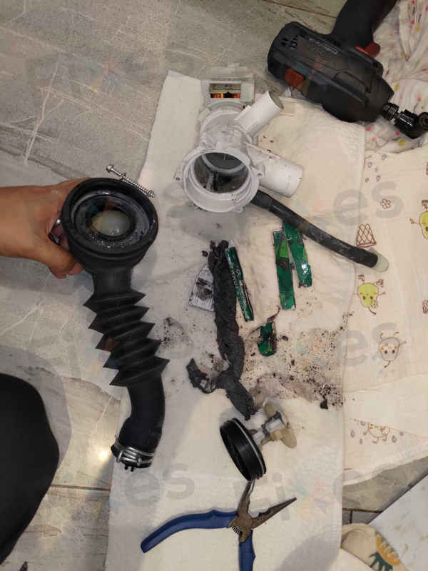 陳小姐收回出租單位驚見西門子洗衣機E06故障碼,排水泵竟藏著爛掉的住戶證 😱