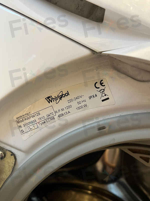 出現故障碼E08⚠️Whirlpool惠而浦前置式洗衣機 AWF6412S