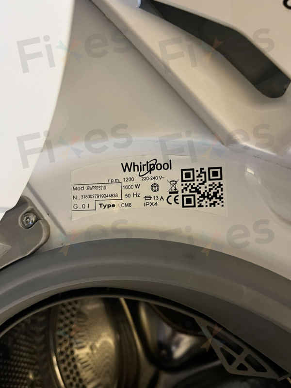 出現故障碼E08🔍Whirlpool惠而浦二合一洗衣乾衣機 BWPR75210