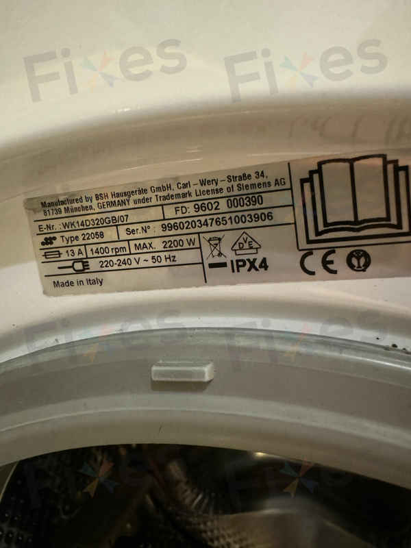 出現故障碼E11,碳刷用完🔧Siemens西門子前置式洗衣機 WK14D320GB/07