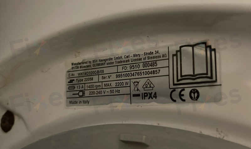 出現故障碼E11⚙️Siemens西門子二合一洗衣乾衣機 WK14D320GB/05