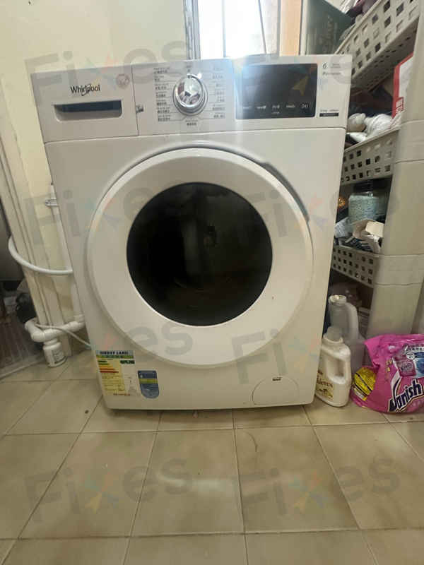 出現故障碼E12,不排水💧Whirlpool惠而浦前置式洗衣機 WRAL85411