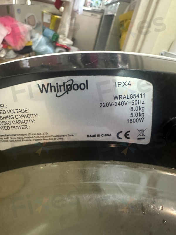 出現故障碼E12,不排水💧Whirlpool惠而浦前置式洗衣機 WRAL85411