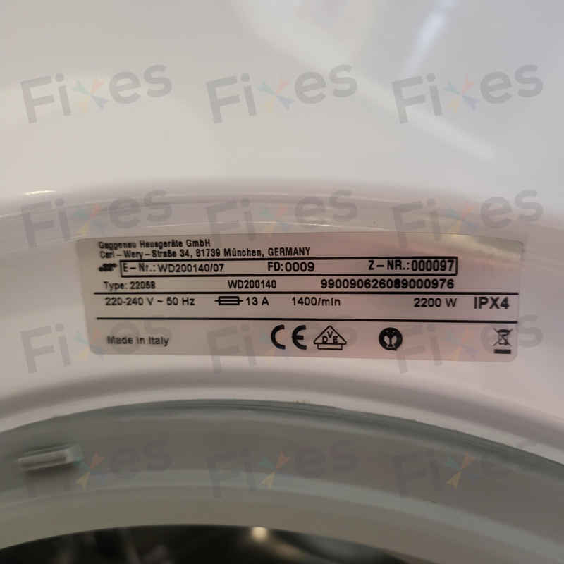 出現故障碼E12及E13🚨 GAGGENAU前置式洗衣機 WD200140/07