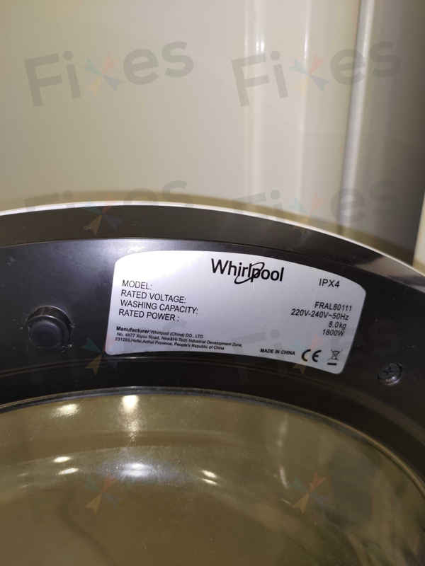 出現故障碼E12,不排水🚫Whirlpool惠而浦前置式洗衣機 FRAL80111