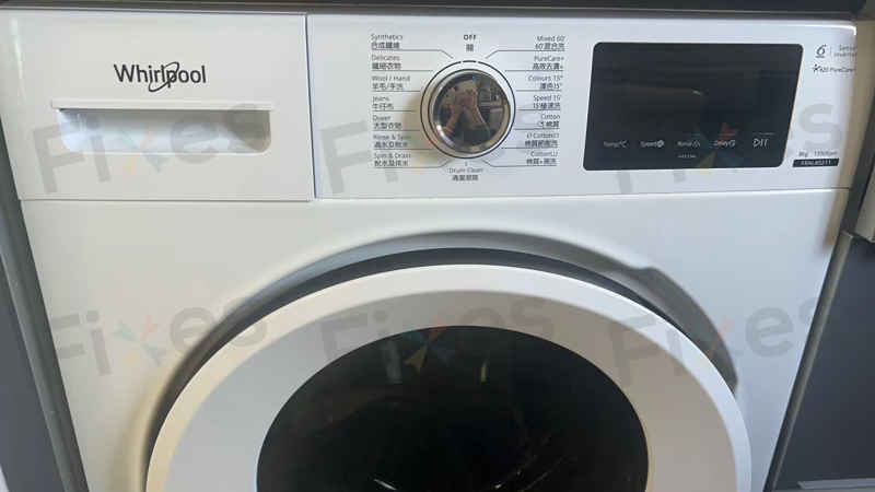 出現故障碼E12，不排水💦Whirlpool惠而浦前置式洗衣機 FRAL80211