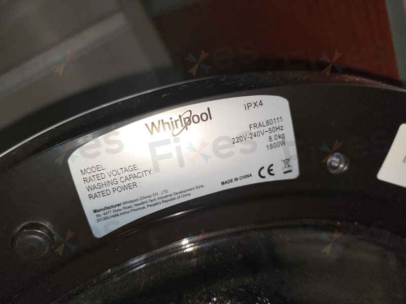 出現故障碼E12,不排水🌀Whirlpool惠而浦前置式洗衣機 FRAL80111