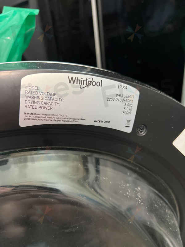 出現故障碼E12⛔Whirlpool惠而浦前置式洗衣機 WRAL85411