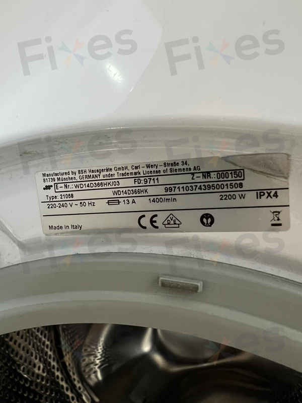 出現故障碼E13，門鎖掣問題令人頭痛😵Siemens西門子二合一洗衣乾衣機 WD14D366HK/03