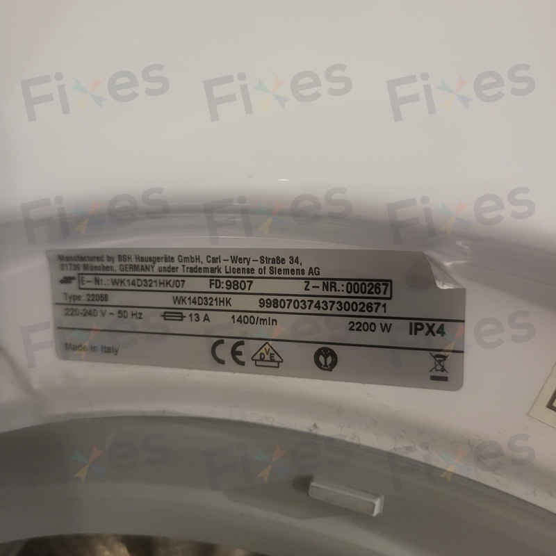 出現故障碼E13，門鎖掣問題🚫Siemens西門子前置式洗衣機 WK14D321HK/07