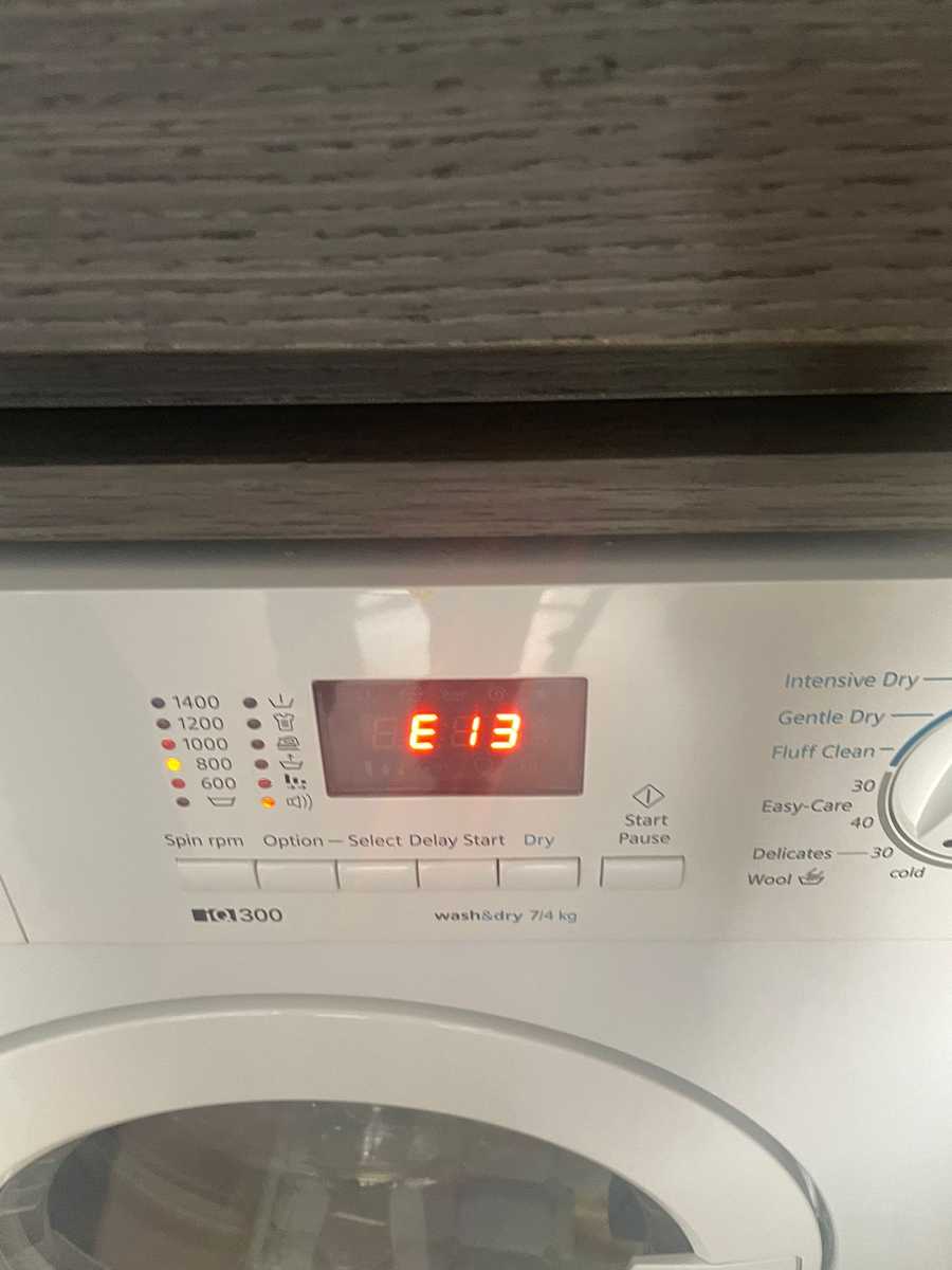 出現故障碼E13,門鎖問題😵Siemens西門子二合一洗衣乾衣機 WK14D321HK/07