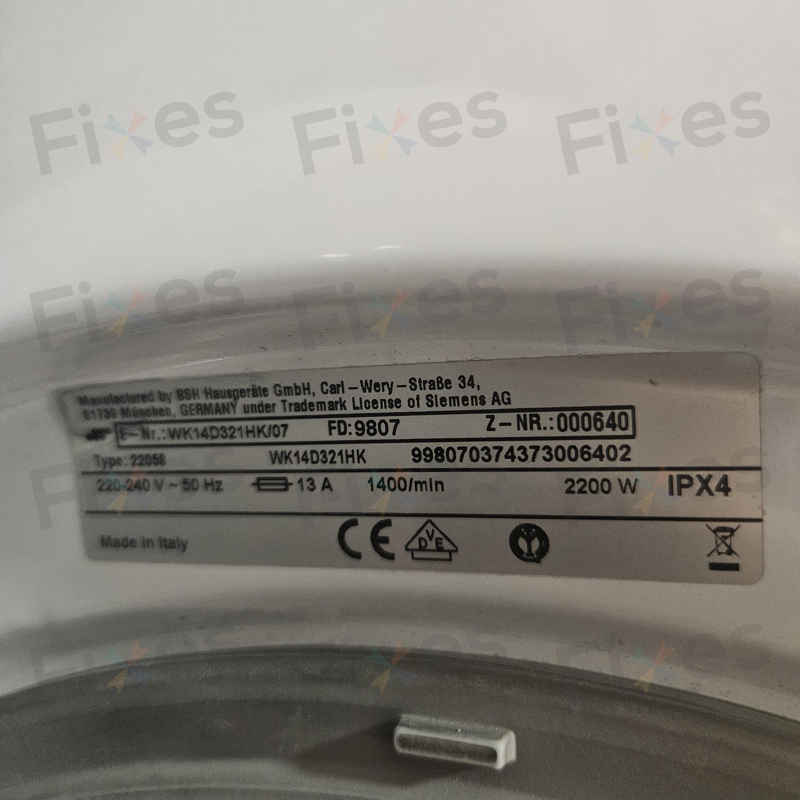 從漏電根源到徹底解決：這部西門子WK系列洗衣機E13故障碼的完美修復實例 🛠️