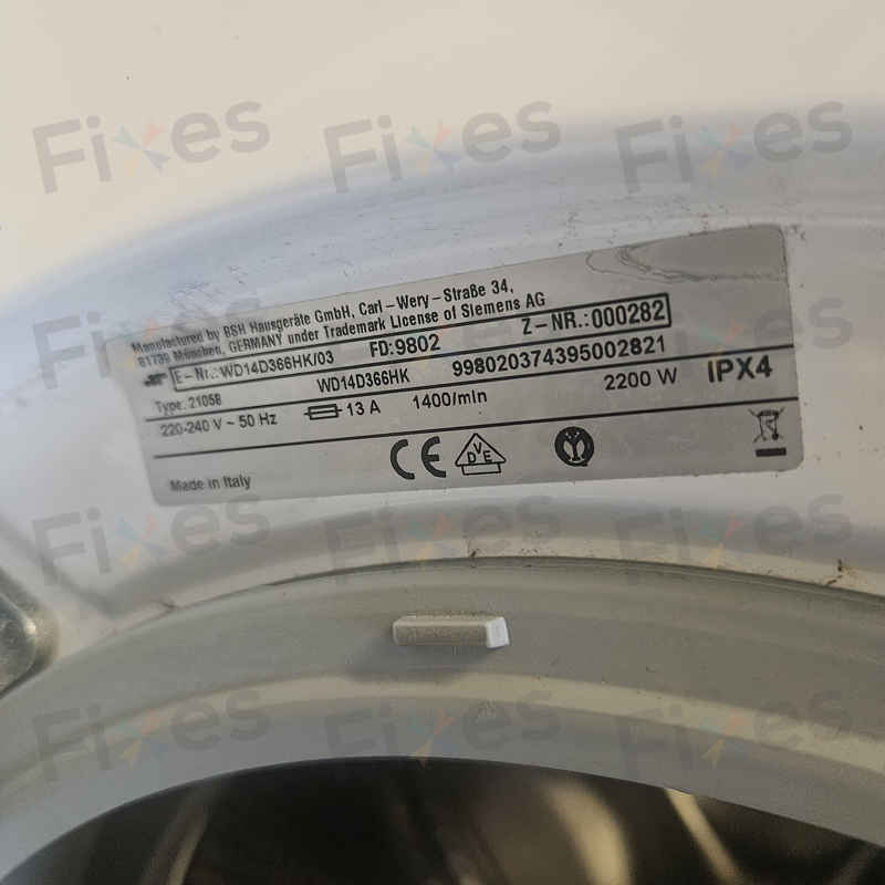 門鎖與烘乾線路雙重隱憂,這部 Siemens WD系列洗衣機E13故障碼怎麼解?🧐