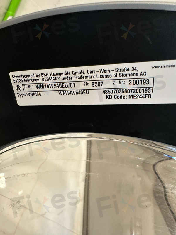 出現故障碼E18😵Siemens西門子前置式洗衣機 WM14W540EU/01