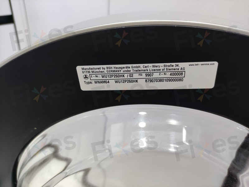 出現故障碼E18🔍Siemens西門子前置式洗衣機 WU12P260HK/02
