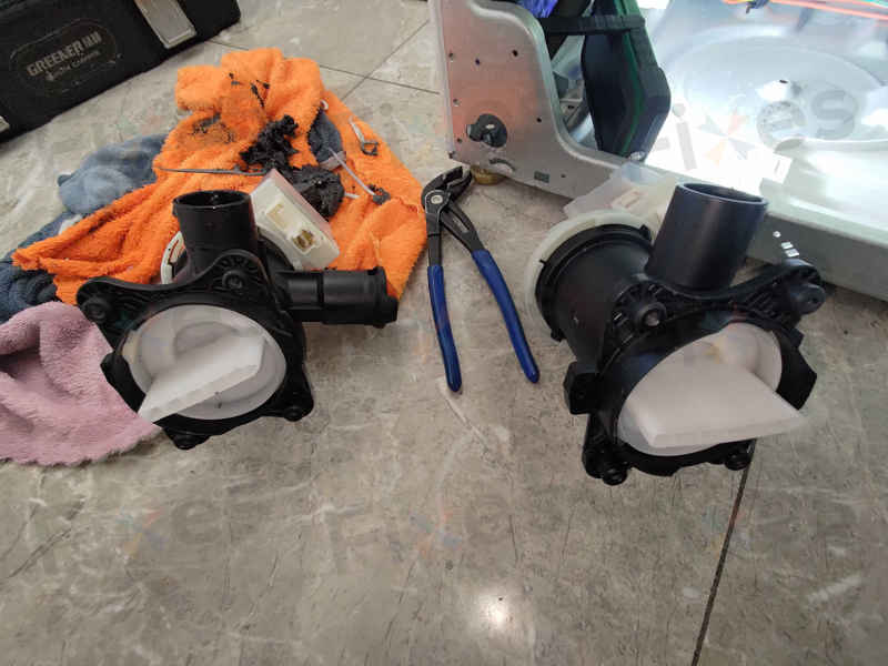 這部西門子前置式洗衣機E18故障,牙線棒竟成擋路兇手🦷