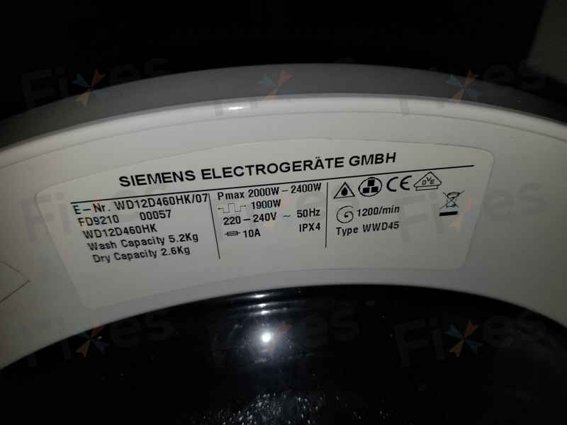 出現故障碼E21🚫Siemens西門子前置式洗衣機 WD12D460HK/07