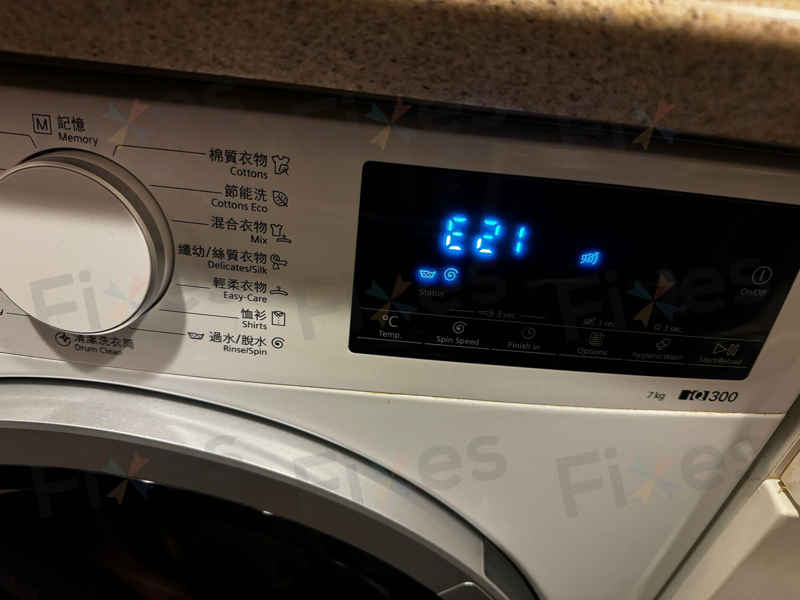這部西門子洗衣機的E21故障碼背後，藏著意想不到的原因 🕵️