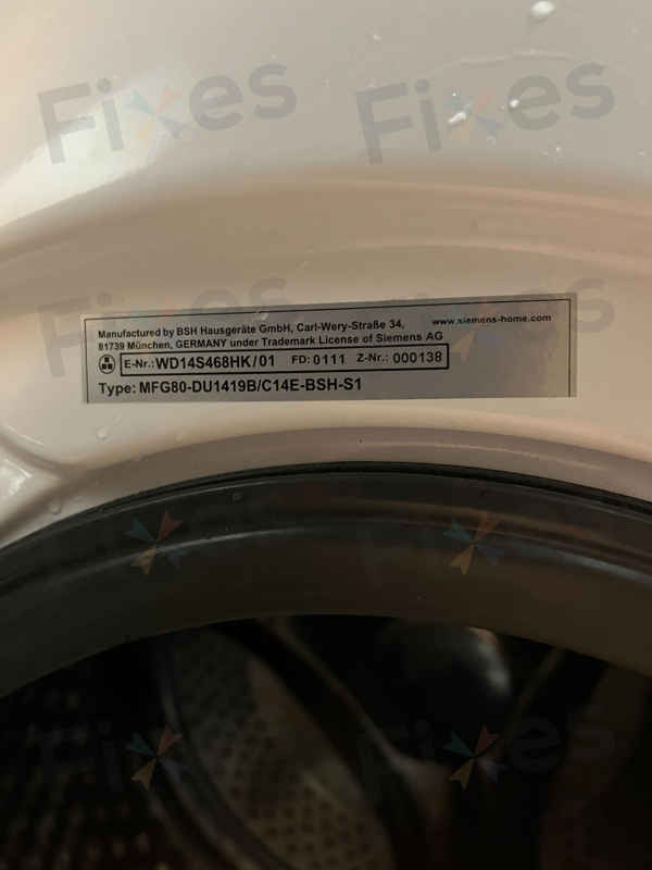 出現故障碼E21🔧Siemens西門子前置式洗衣機 WS14S468HK/01